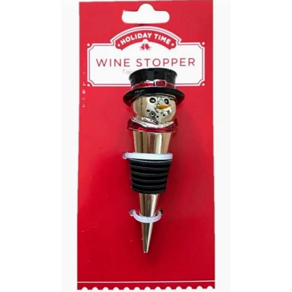 Holiday Time Wine Stopper Snowman
